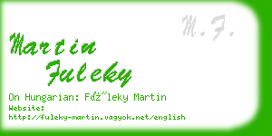 martin fuleky business card